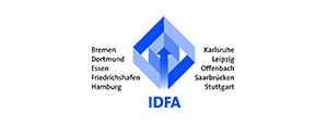 Logo IDFA Interessengemeinschaft Deutscher Fachmessen und Ausstellungsstädte = Link zur Website