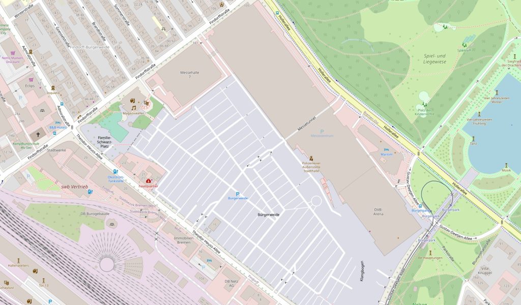 Eine Karte vom Gelände der MESSE BREMEN