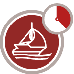 Icon mit Segelschiff